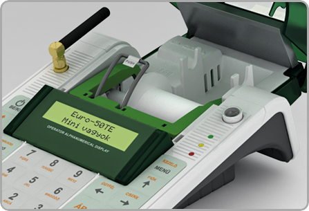 Könnyű papírcsere - Euro-50TE Mini online pénztárgép