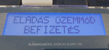 Eladás üzemmód Befizetés ecr_pénztárgép